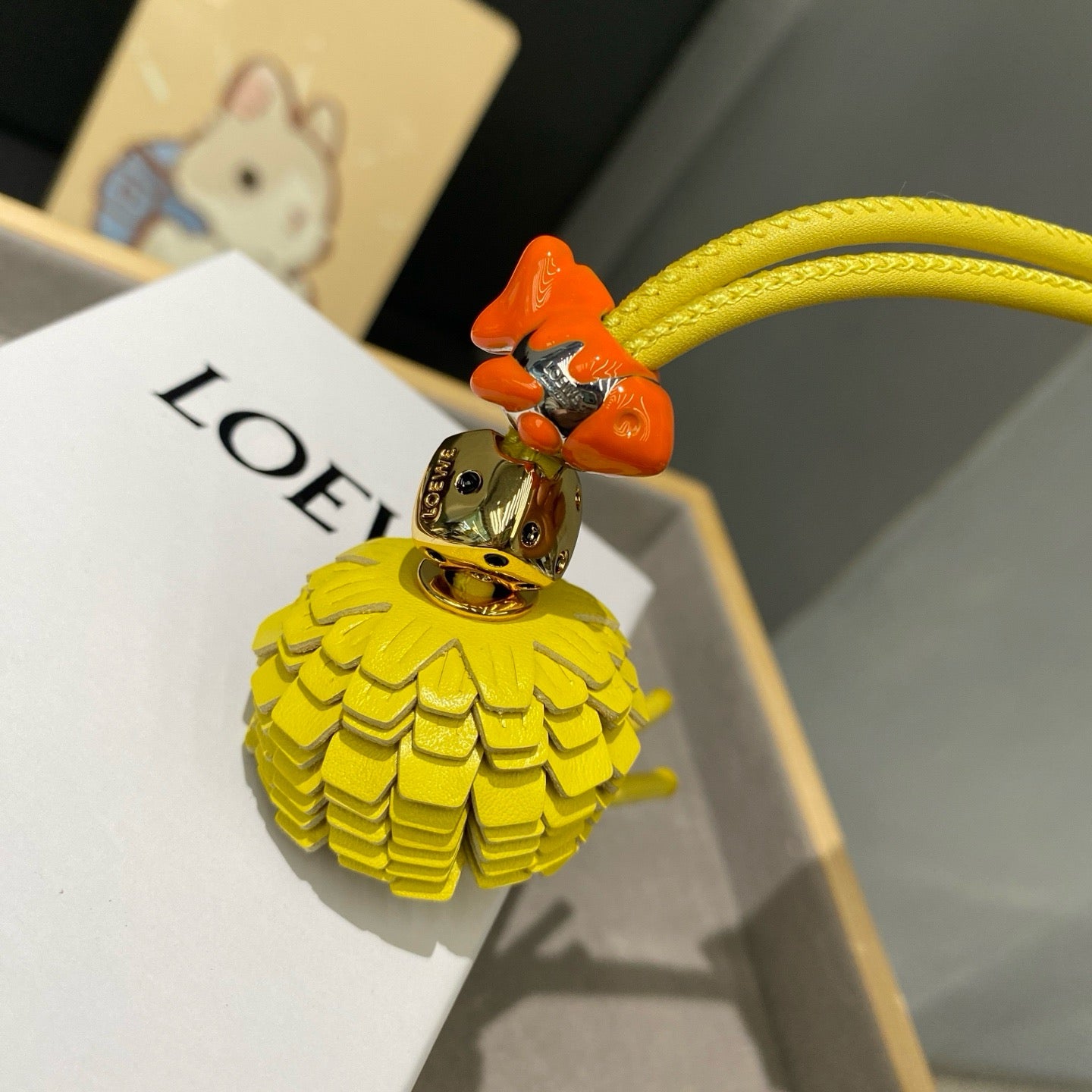 Beaded Leather Goldfish Charm 🐟