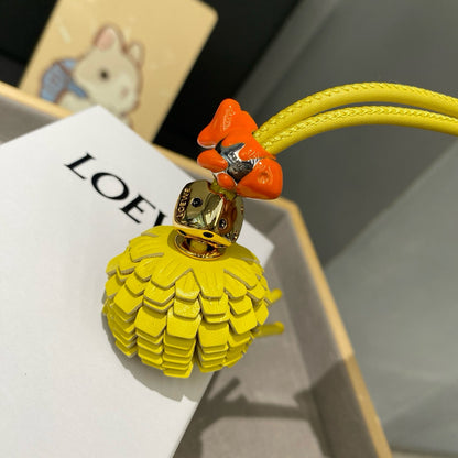 Beaded Leather Goldfish Charm 🐟