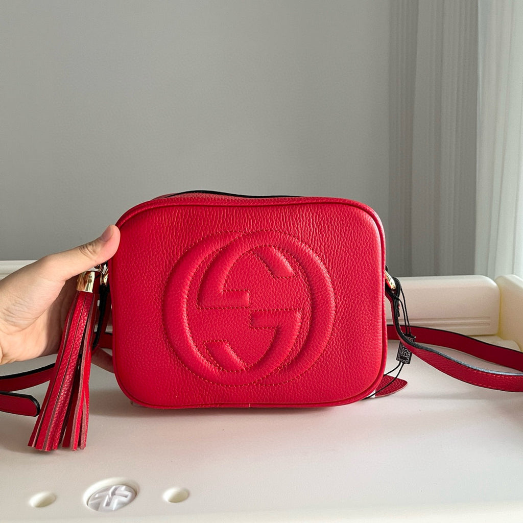 Classic Embossed Leather Camera Bag  (Genuine Cowhide)