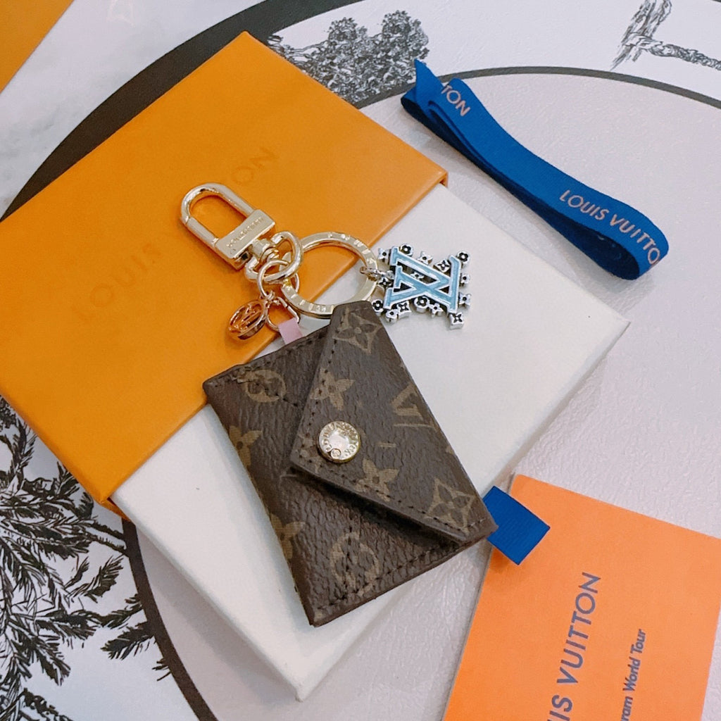 Vintage Metal Key Charm Small wallet