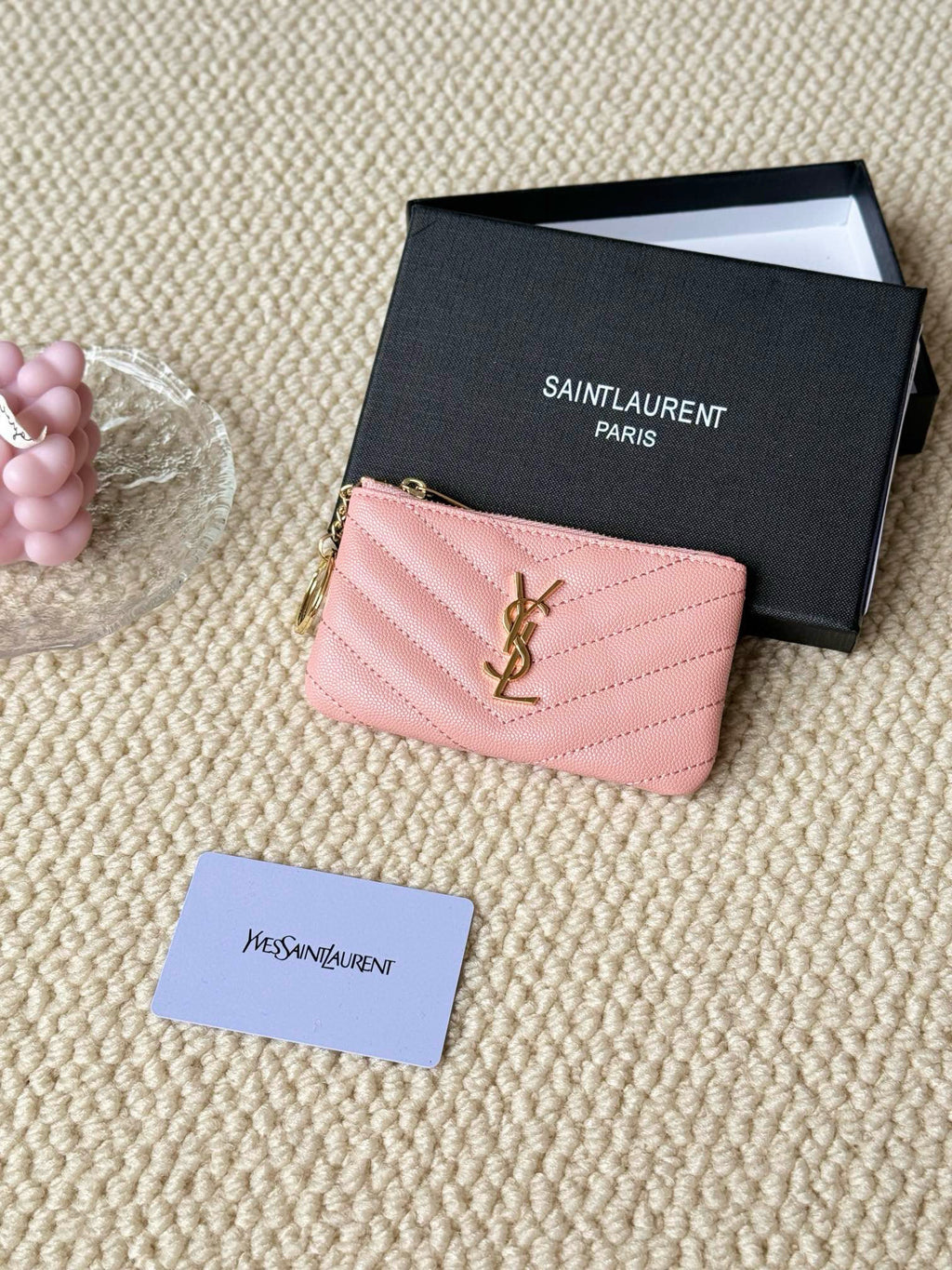 Luxury Quilted Key Pouch