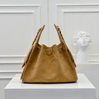 Quilted Hobo Bucket Bag — Vintage Black &amp; Gold