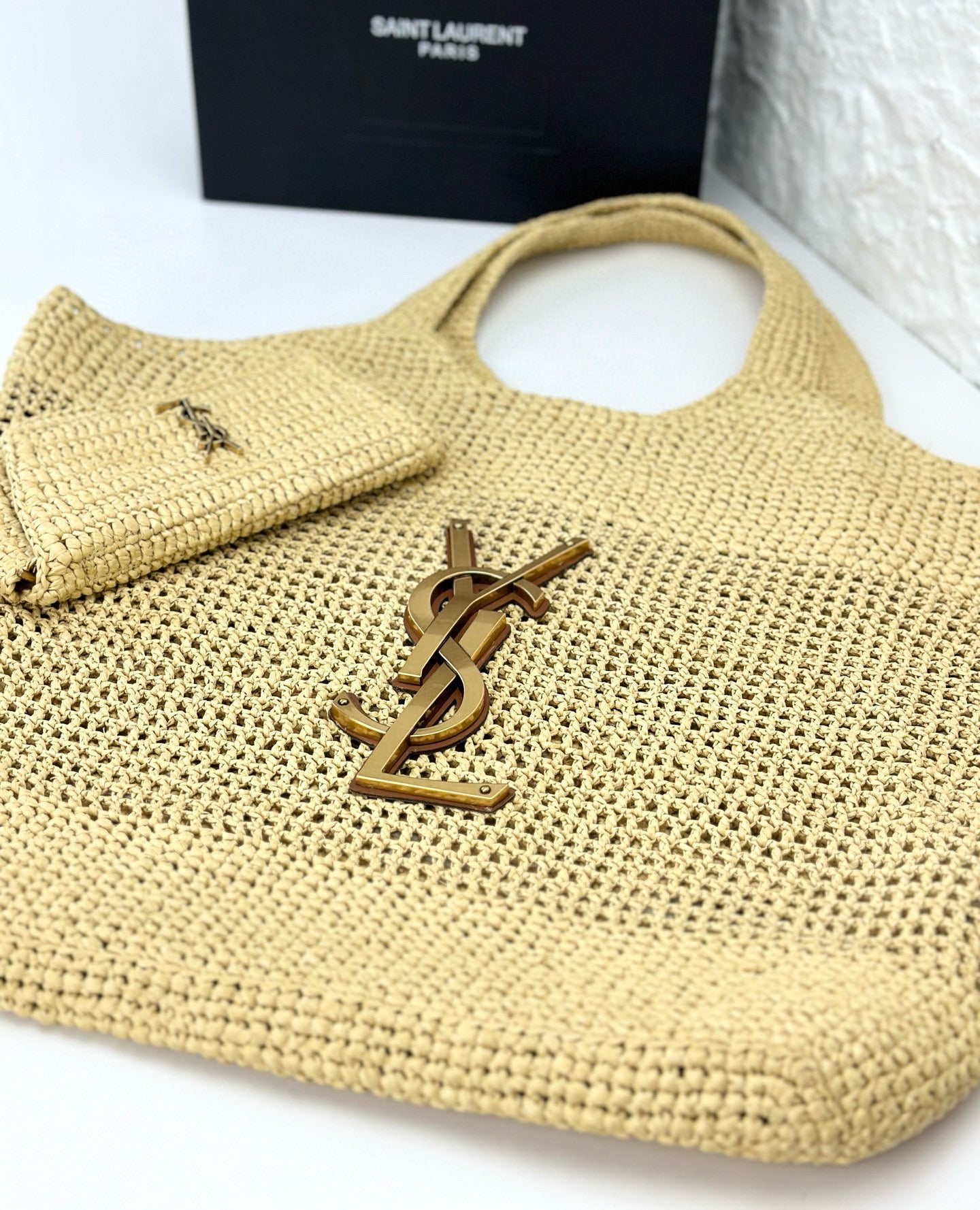 ICARE Natural Raffia Large Handwoven Tote Bag (High quality )