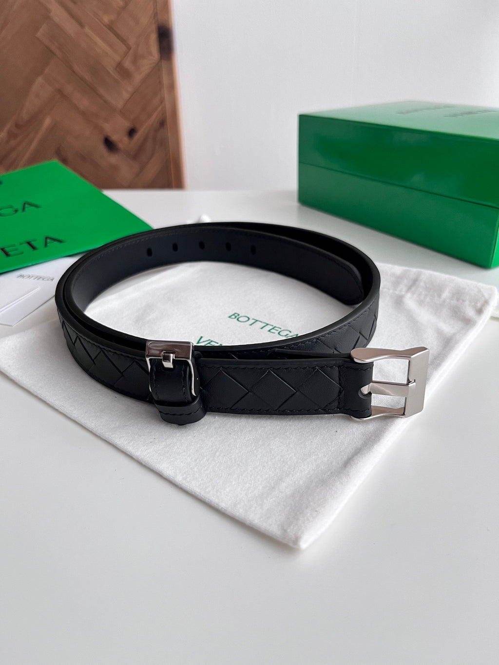 2.5 Women’s Handwoven Intreccio Leather Belt — New 2025