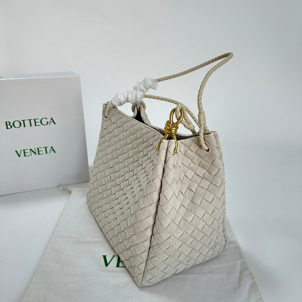 Soft Suede Parachute-Style Woven Bag