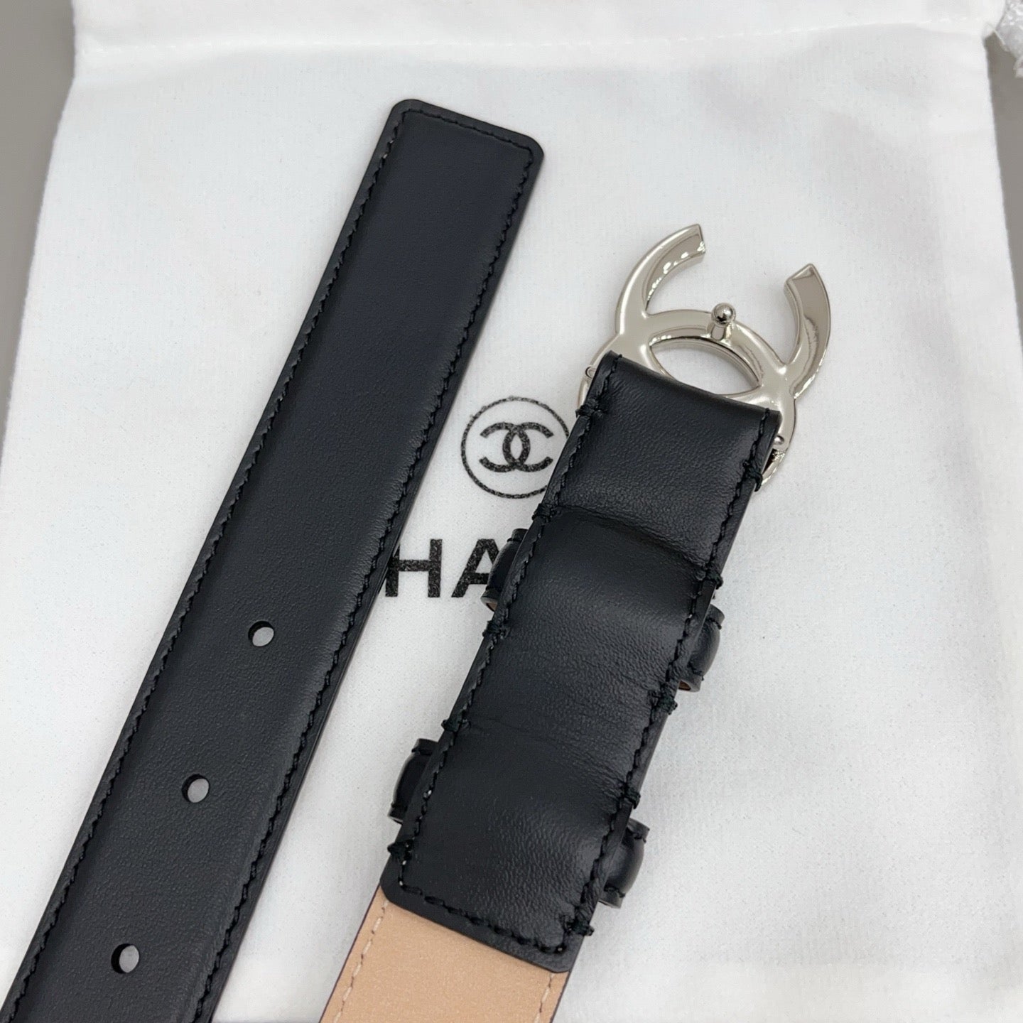 Logo Reversible Belt | 3cm | Calfskin Leather