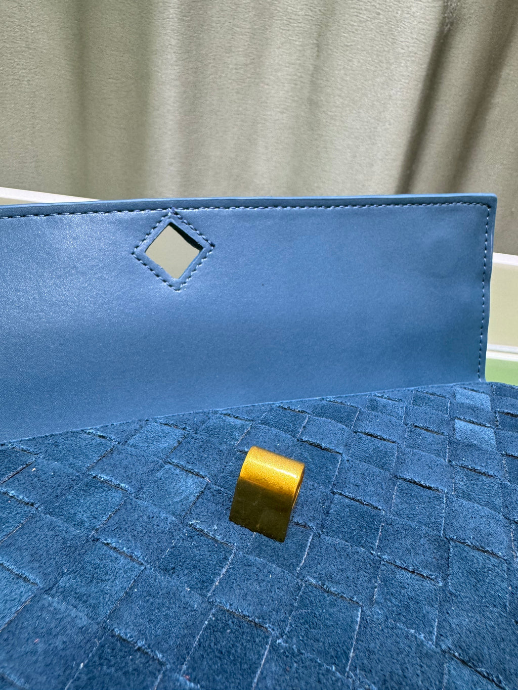Frosted Leather Evening Handbag