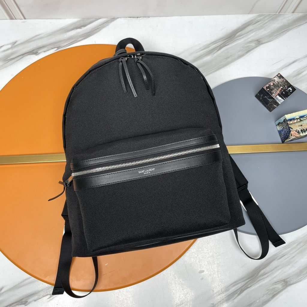 Premium Fabric Backpack – Limited Edition with Italian Leather Accents