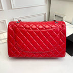 Maxi Quilted Flap Bag in Lambskin — 33cm