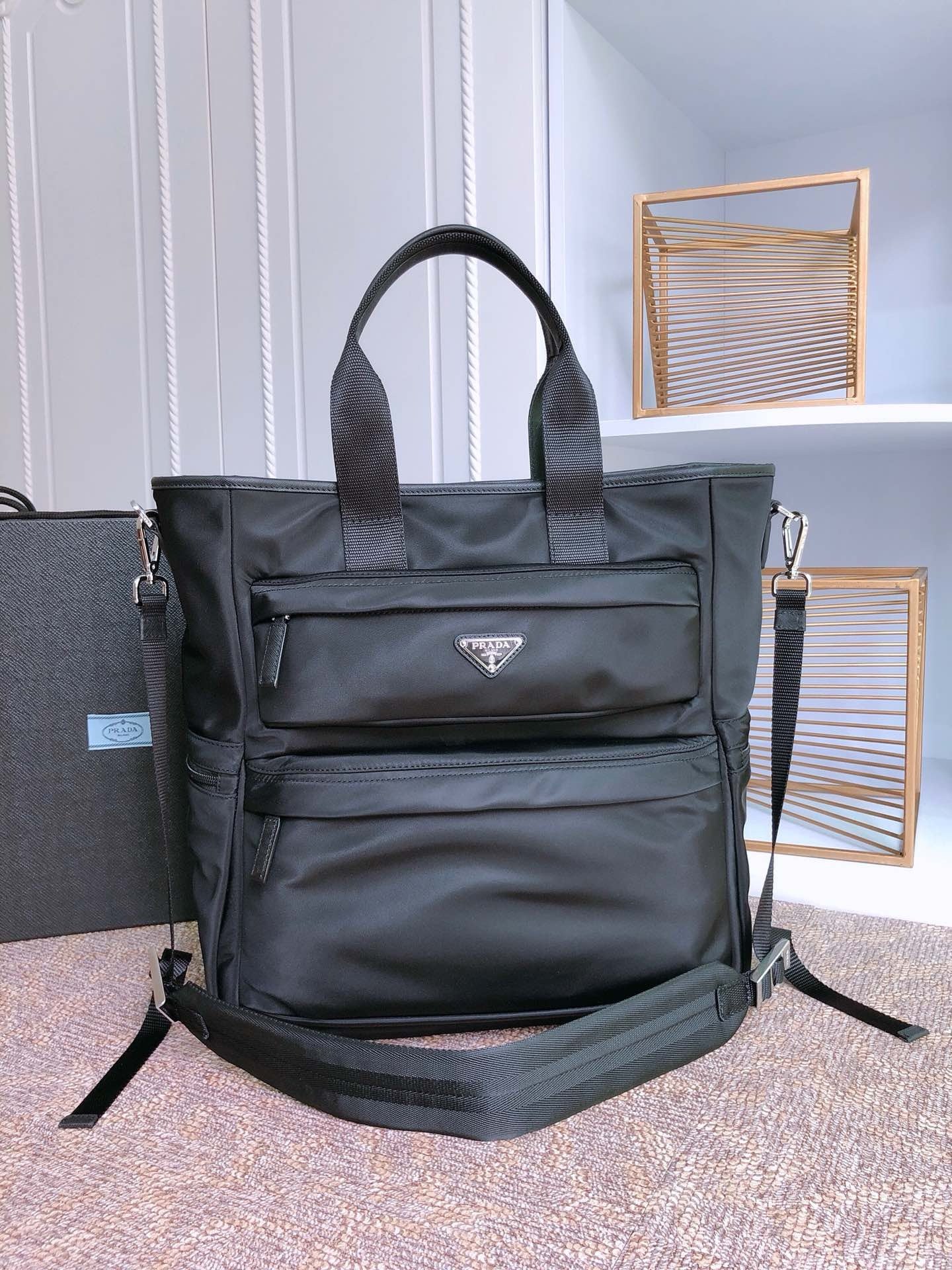 Nylon Tote Bag | Triangle Enamel Logo (PREMIUM QUALITY)