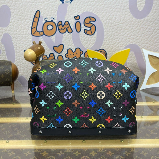 Large Multicolor Cosmetic Pouch
