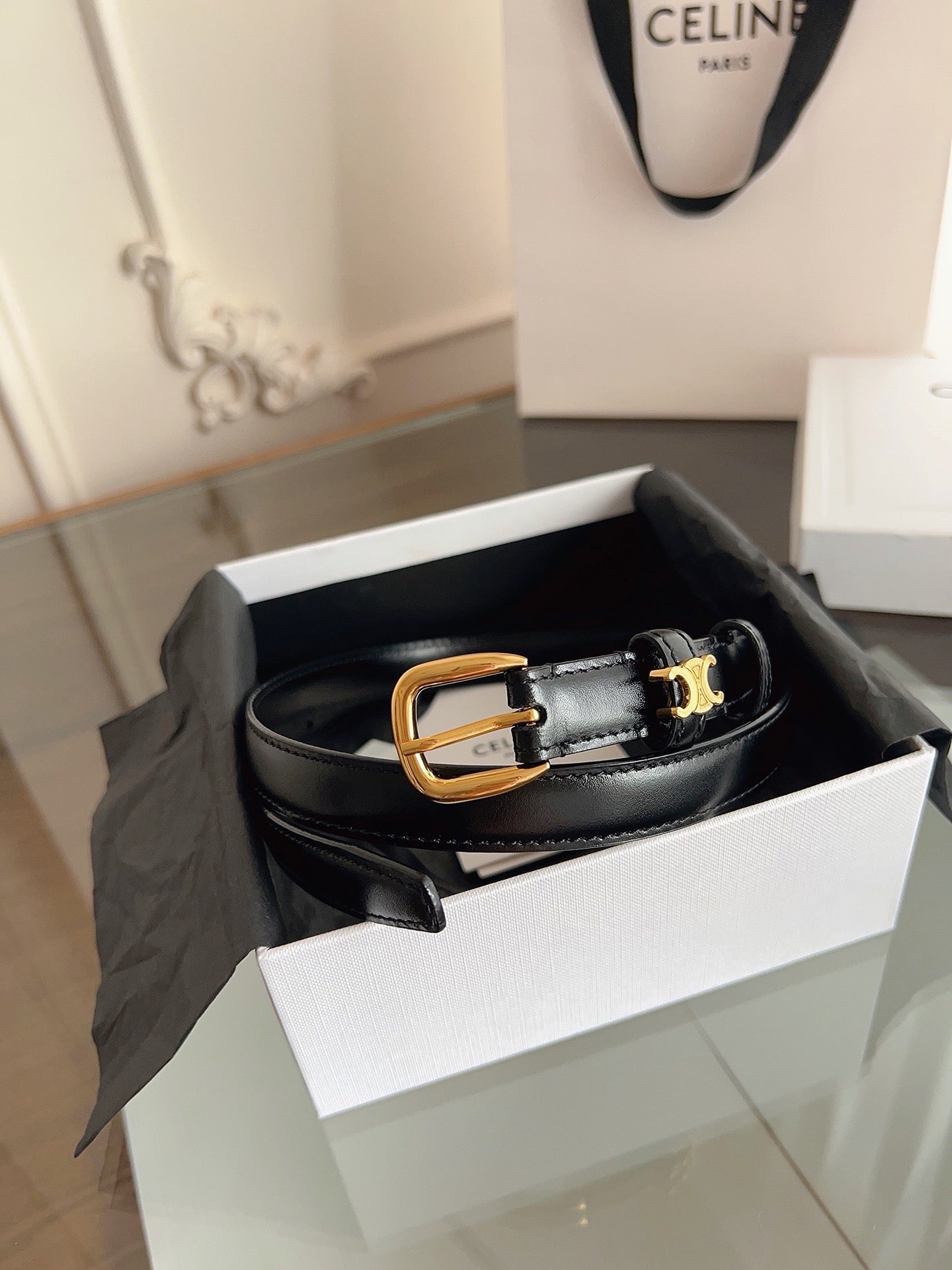 Vivienne Taurillon Belt | 18mm