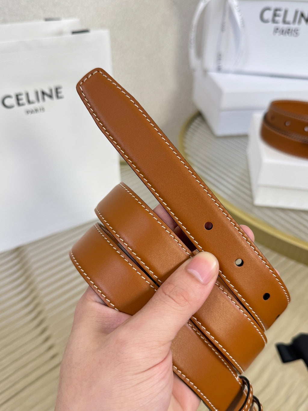 Triomphe Buckle Belt — 25mm