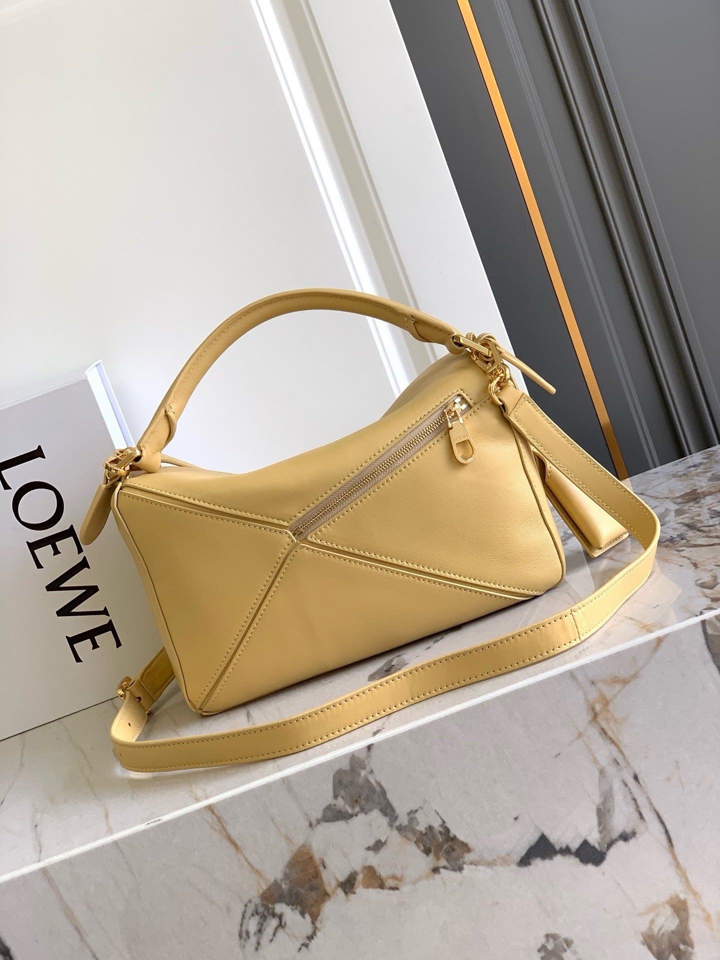 Premium Lambskin Geometric Puzzle Bag [Premium Quality]