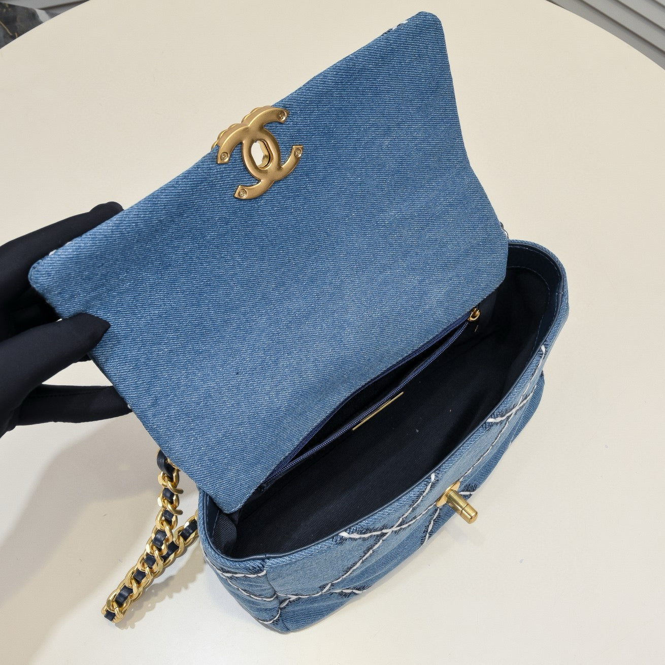 Cha*nel Bag Tofu Bag - Classic Denim Series