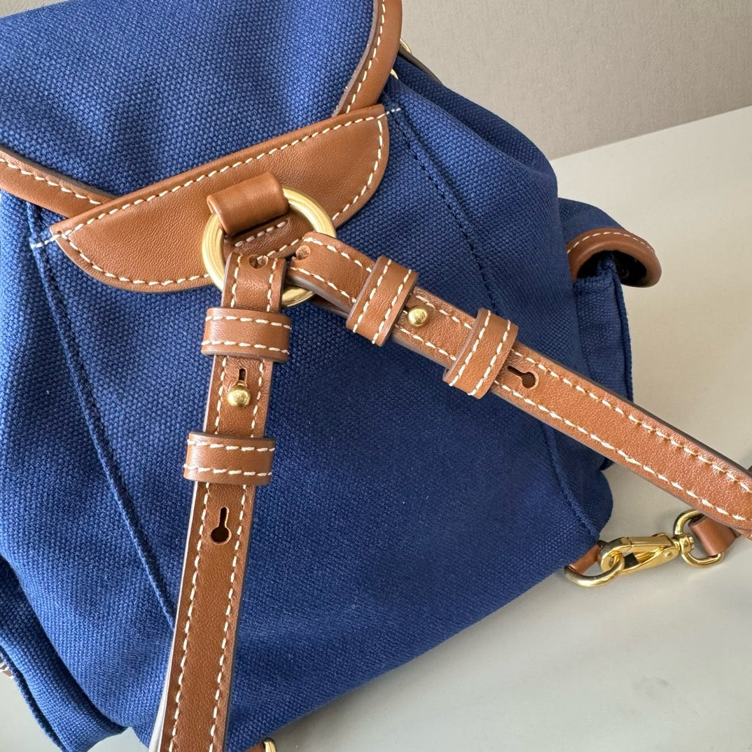 Premium Canvas &  Calfskin College-Style Backpack – JKS