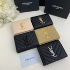 Y Compact Leather Bi-Fold Wallet