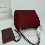 Soft Suede Parachute-Style Woven Bag