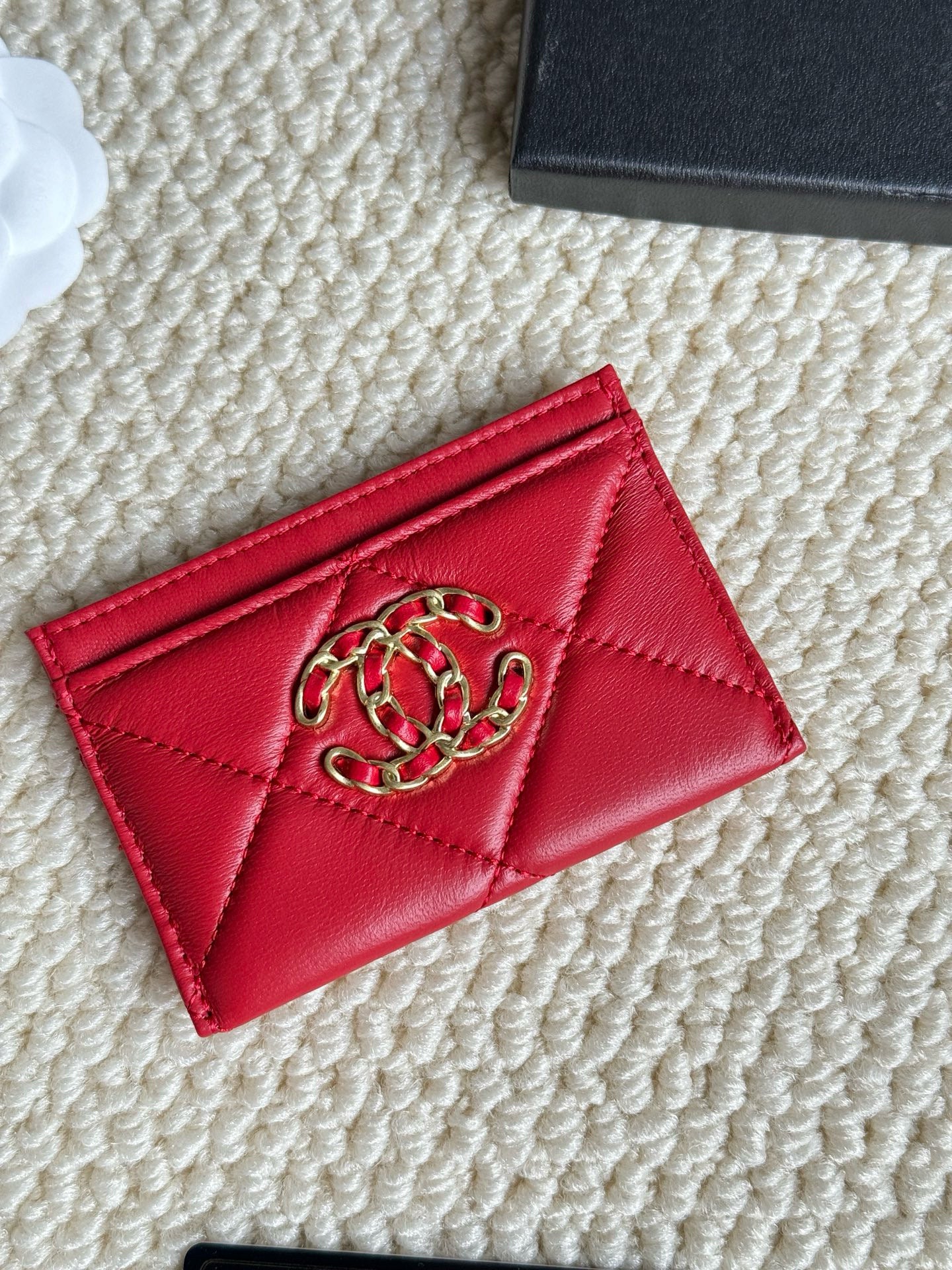 Quilted Lambskin Card Holder