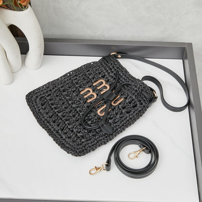 M. M Woven Bucket Bag