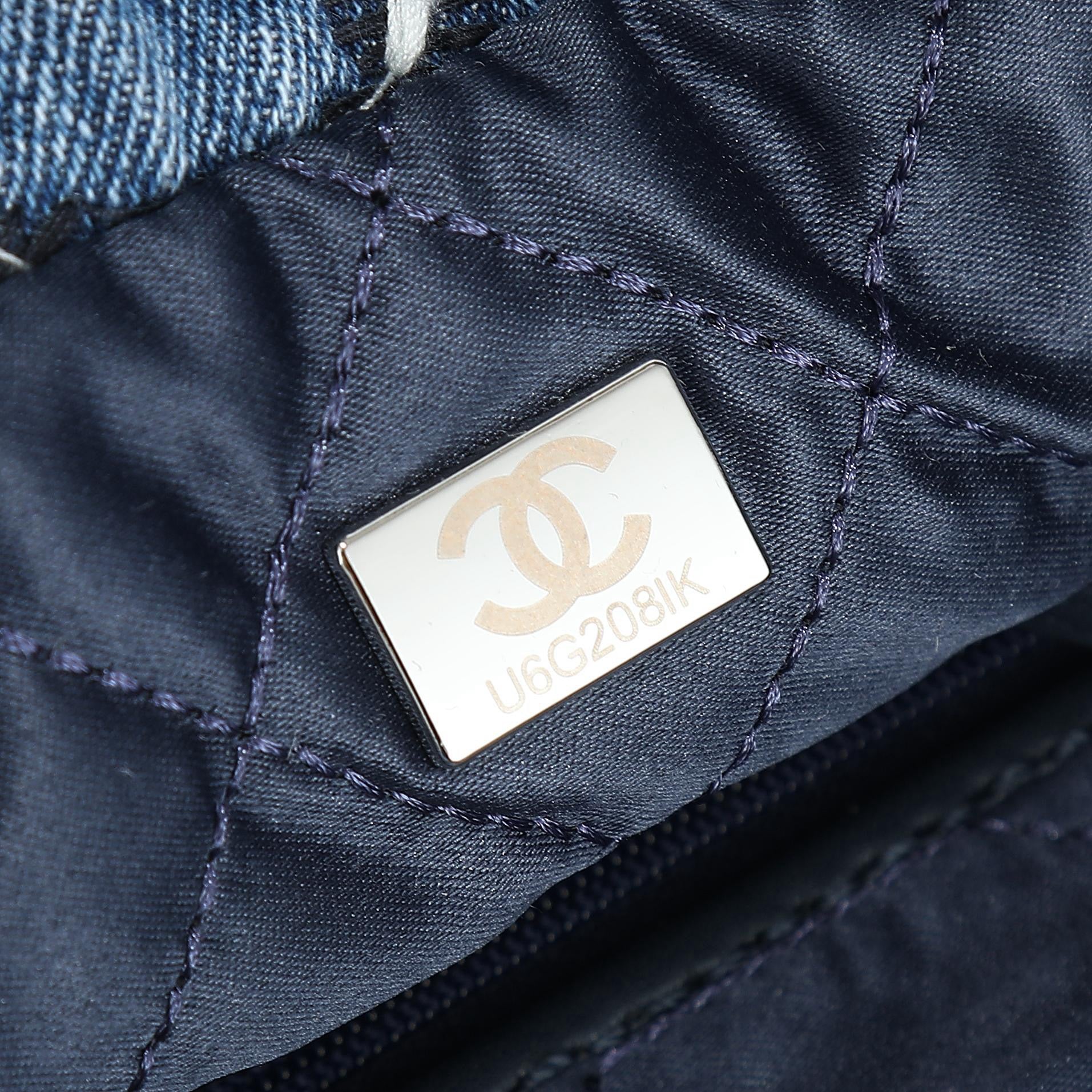 24P Denim Trash Bag Tote