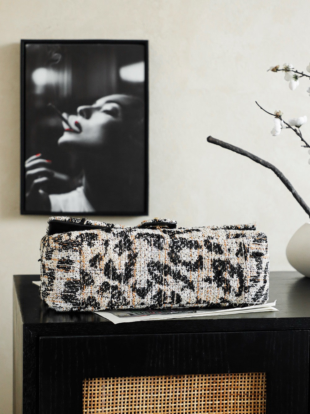 26A Leopard Tweed CF Bag | Premium Quality