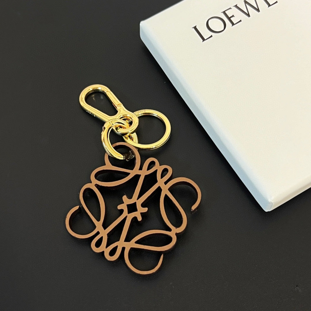 Two-Tone Leather Key Charm