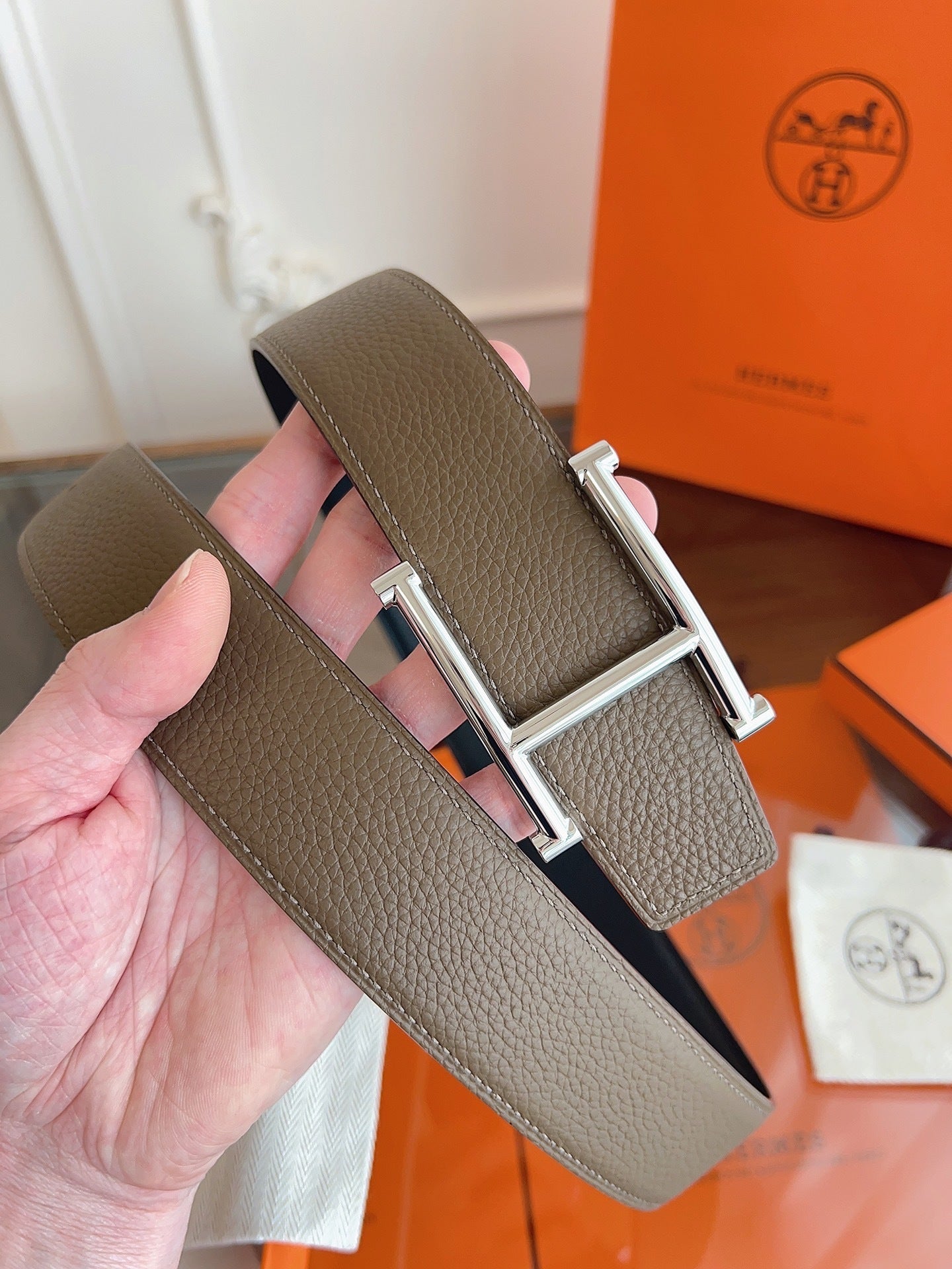 Premium Reversible Leather Belt — 3.8cm Width