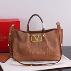 Handwoven Studded Tote Bag