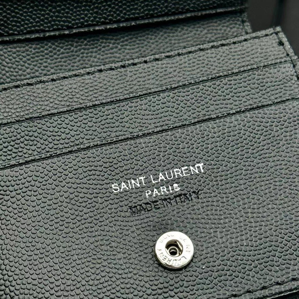 Y Compact Leather Bi-Fold Wallet