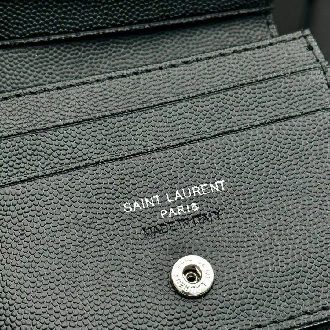 Y Compact Leather Bi-Fold Wallet
