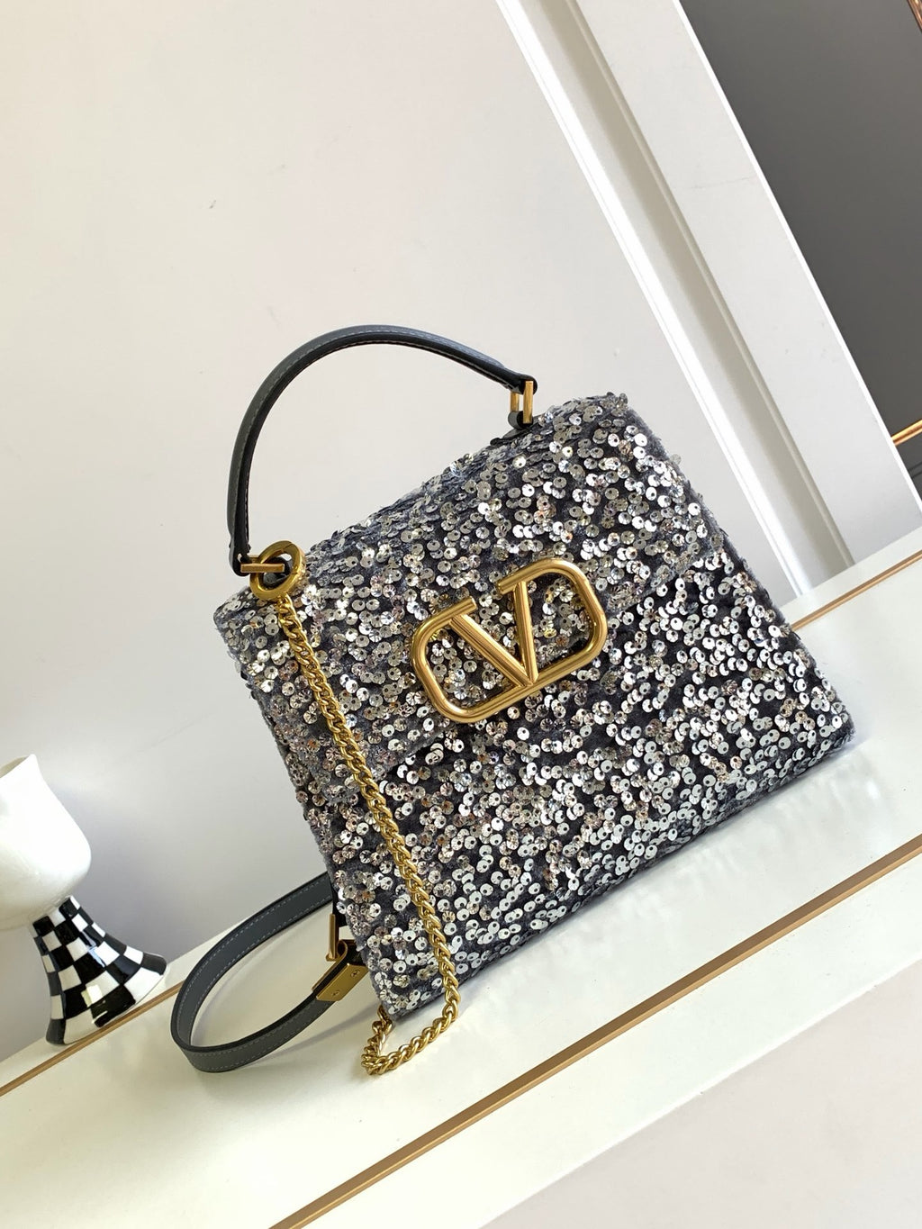V-SLING 3D Embroidered Sequin Bag | 9866 MTX