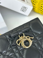 D Bow Logo Card Holder | S2867/ S2866| Lambskin |