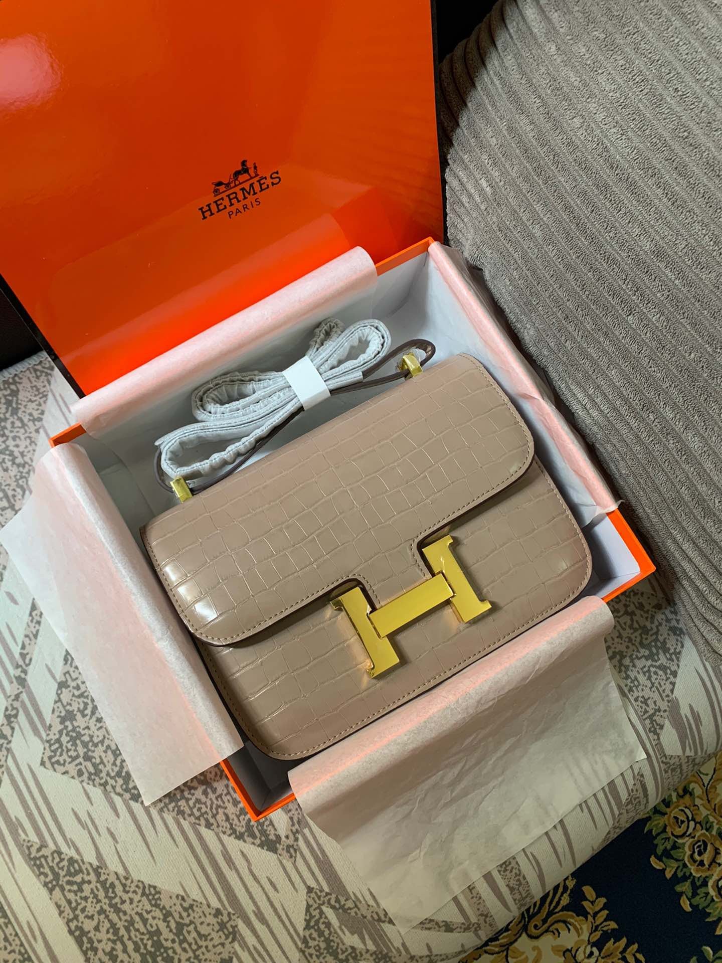 Crocodile-Patterned Bag from the Constance Collection