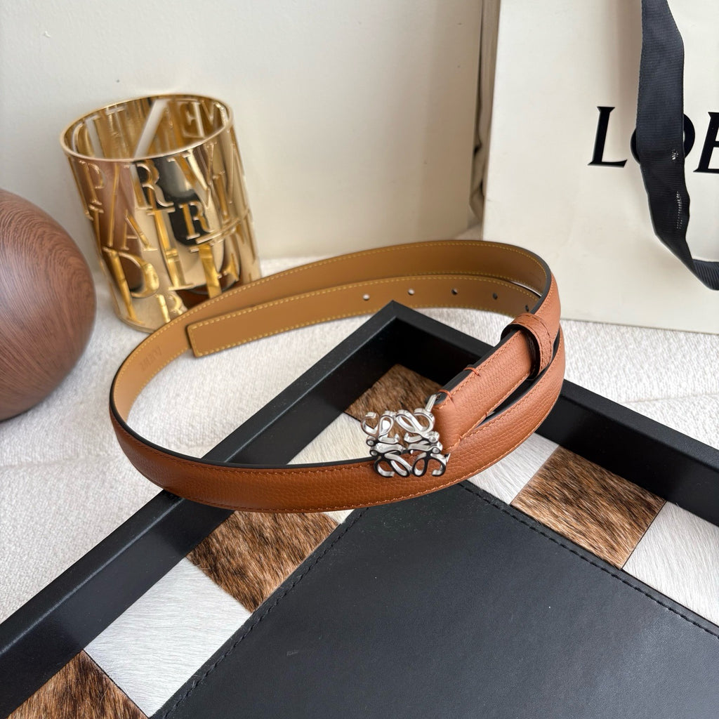 Anagram Buckle Leather Belt