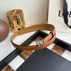 Anagram Buckle Leather Belt