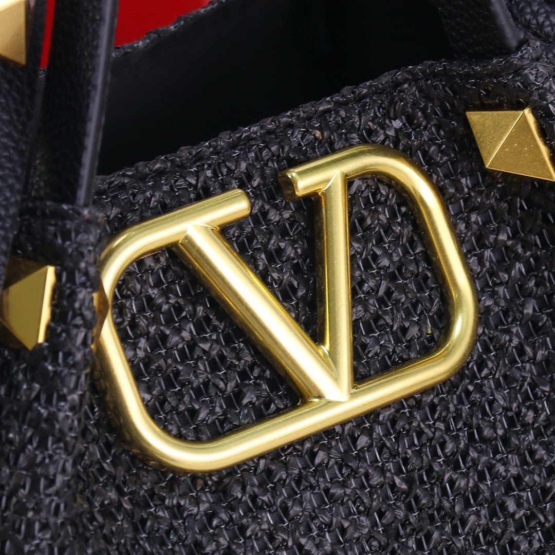 Handwoven Studded Tote Bag