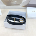 Slim Reversible Leather Waist Belt – 2.0cm