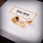 Gold-Tone Alphabet Stud Earrings
