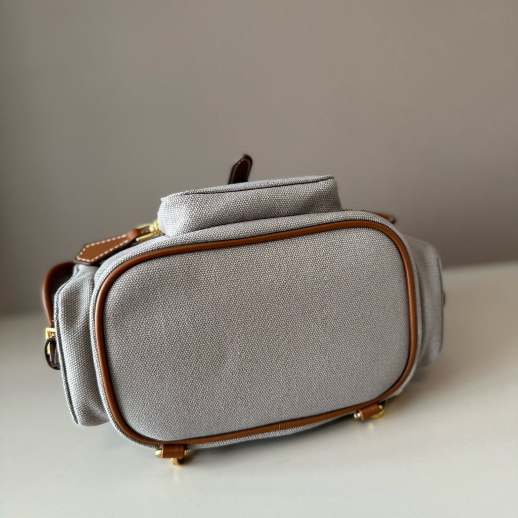 Premium Canvas &  Calfskin College-Style Backpack – JKS