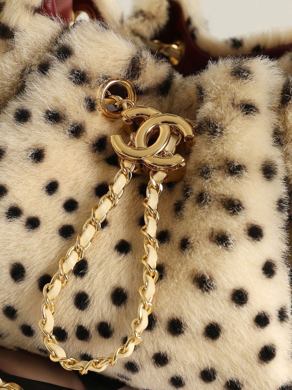 Spotted leopard plush Hobo bag (Premium quality )