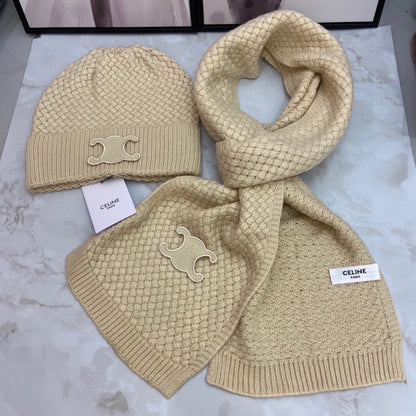 Ce*li*n cashmere hat and scarves