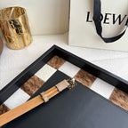 Anagram Buckle Leather Belt