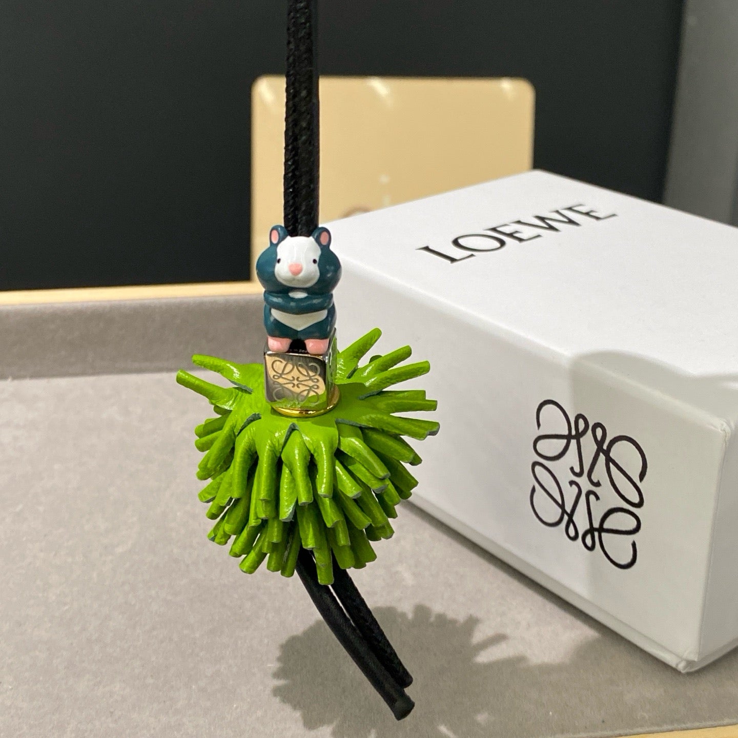 Beaded Leather Goldfish Charm 🐟