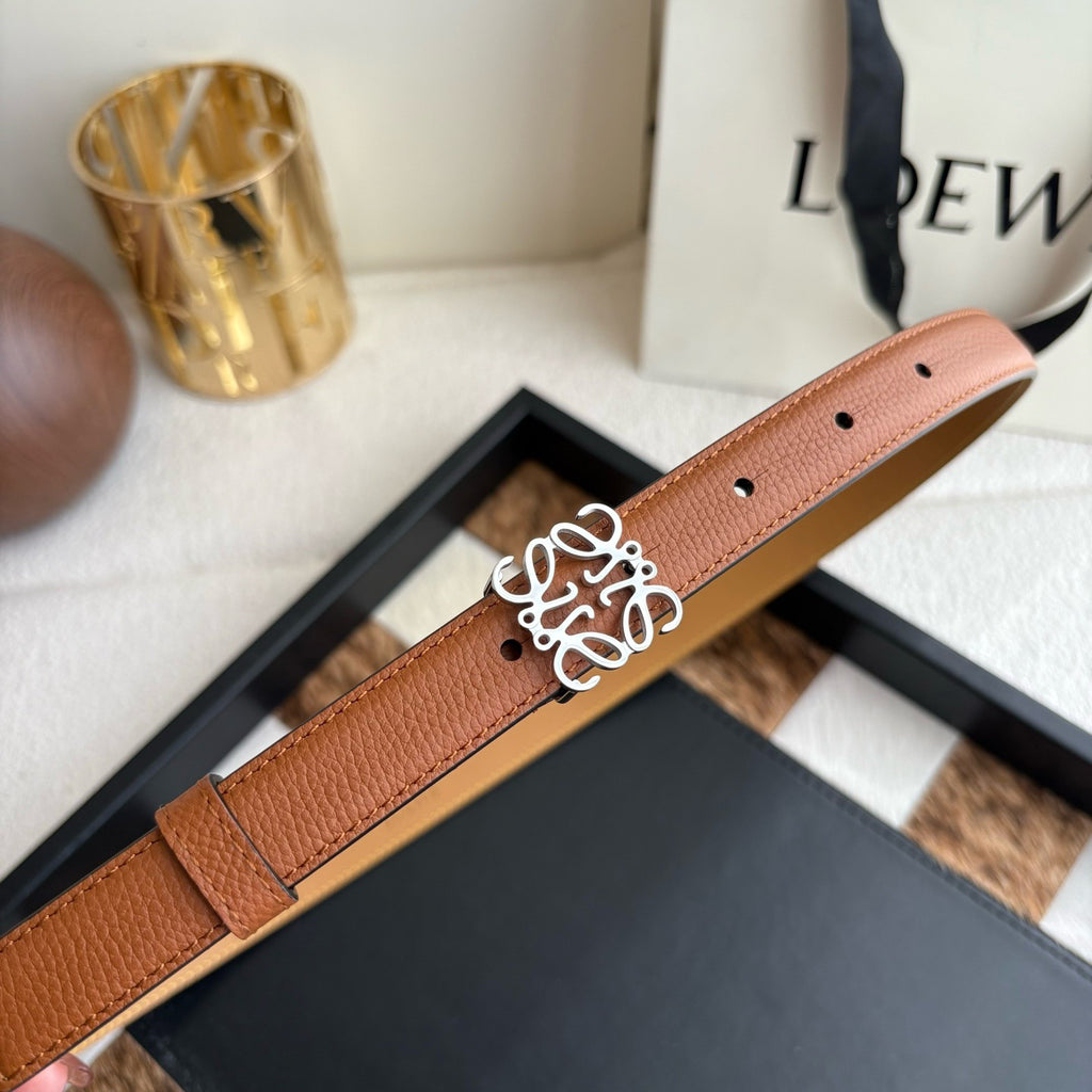 Anagram Buckle Leather Belt