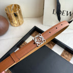 Anagram Buckle Leather Belt