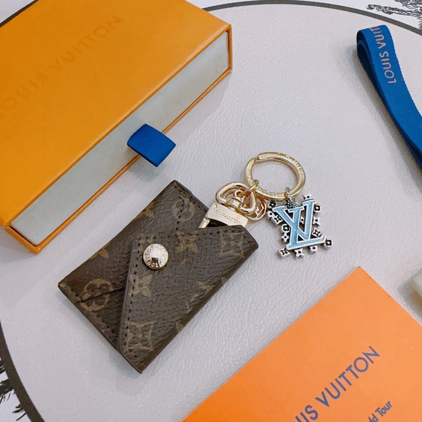 Vintage Metal Key Charm Small wallet