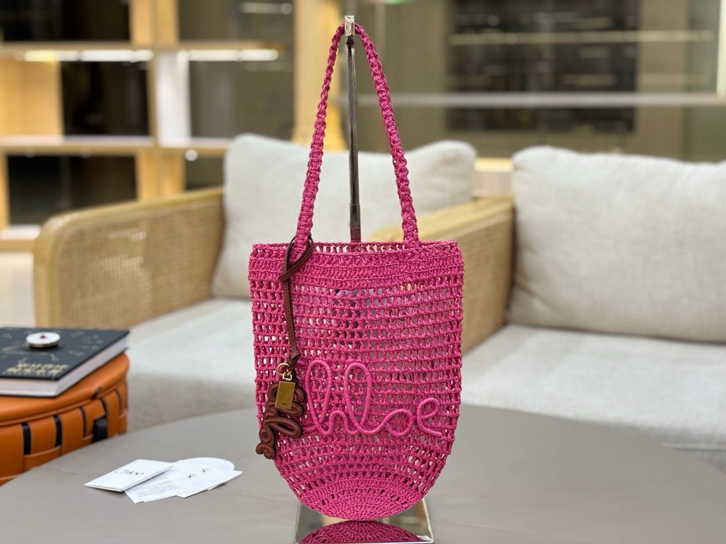 Handcrafted Raffia & Leather Tote  (Premium Quality)
