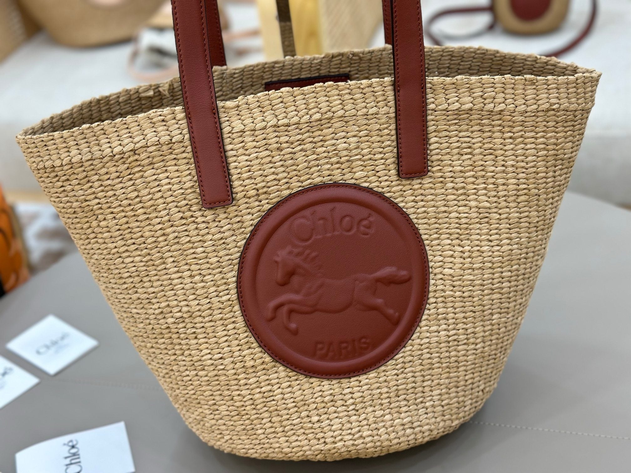 Woven Straw Bucket Bag  (Premium Quality)