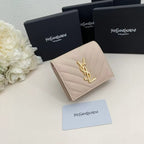 Y Compact Leather Bi-Fold Wallet